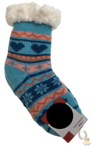 1 Pair KIDS Thick Fur Bed Socks Boys Girls Soft Work Fluffy Slippers Non Slip - 2-8 Years Old