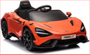 12V Licensed McLaren 765LT Kids Ride On Sports Electric Car