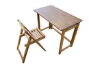 Hardwood Foldable Teen Desk Set (Acacia)