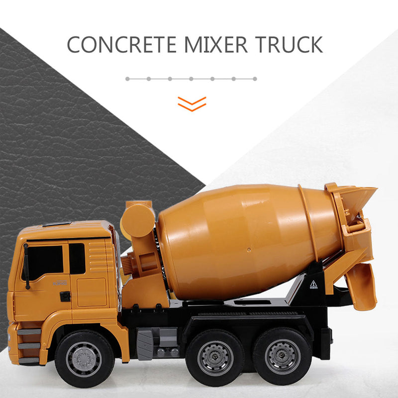 Huina 1/18 RC Engineering Construction Concrete Cement Mixer Truck Remote Control Toy Kids Gift