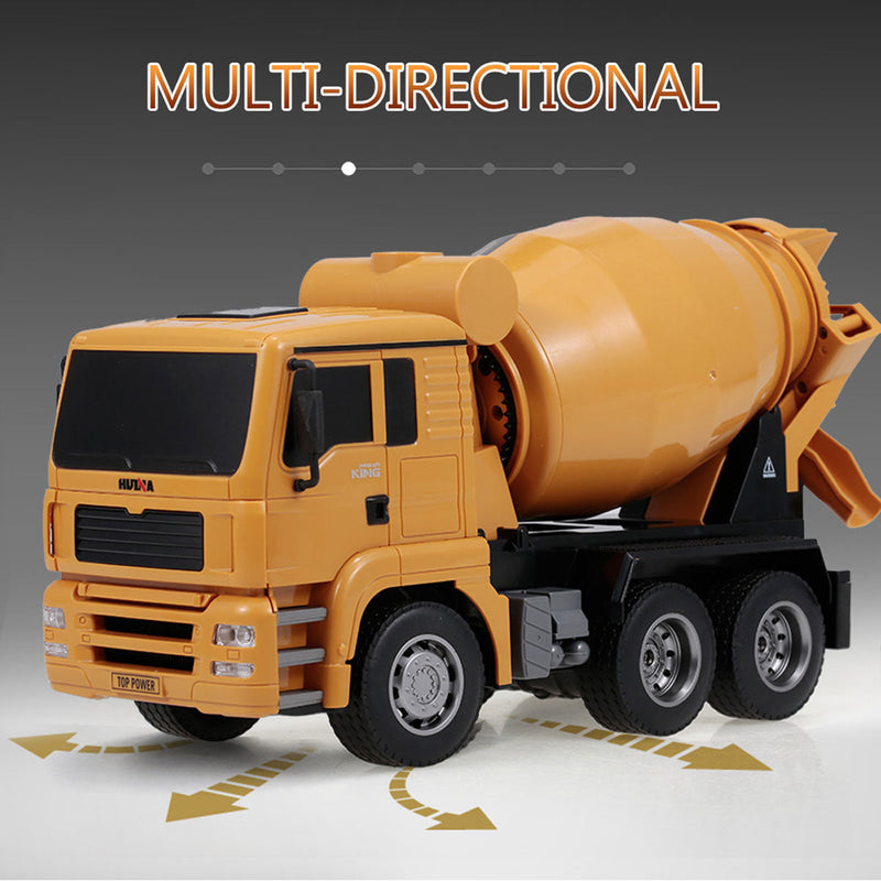 Huina 1/18 RC Engineering Construction Concrete Cement Mixer Truck Remote Control Toy Kids Gift