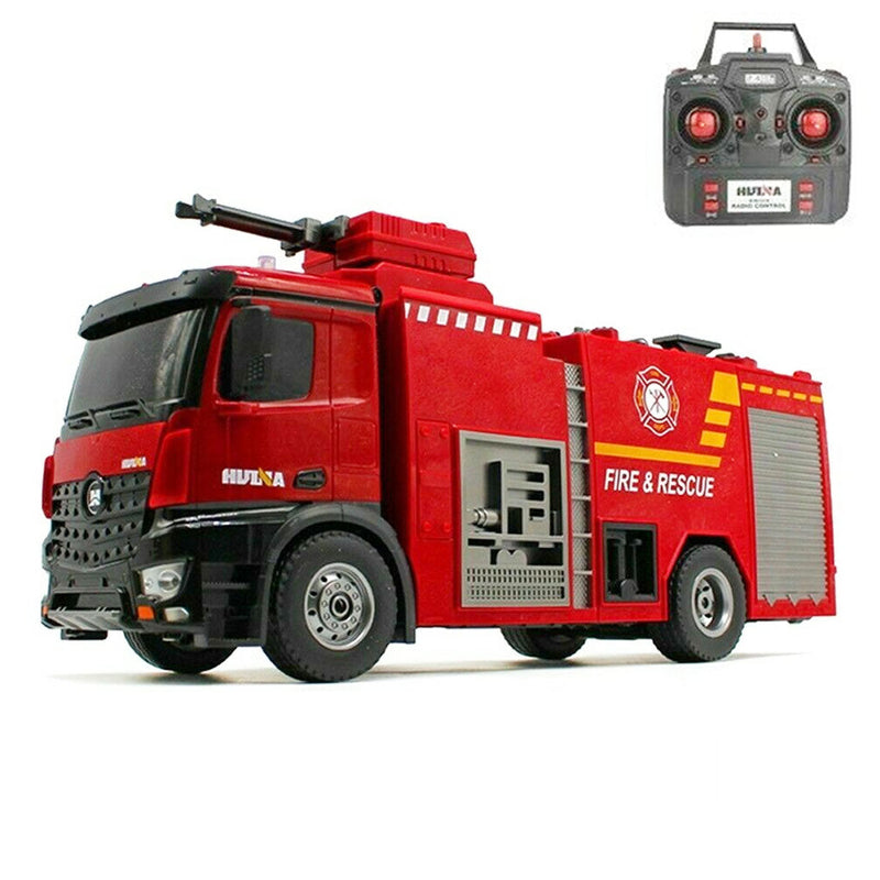 Huina 1:14 RC Fire Truck Toy Car Water Cannon Gun Construction Kids Toy