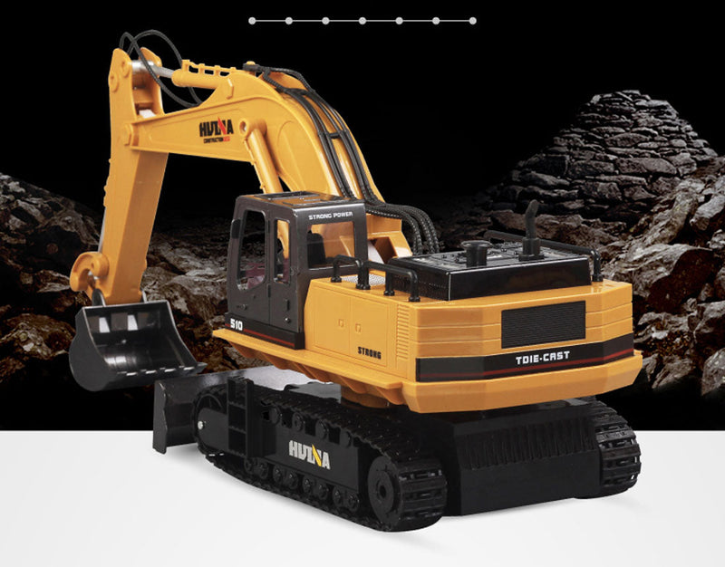 HUINA 1/16 11CH RC Alloy Excavator Construction Engineering Digger Vehicle Toy