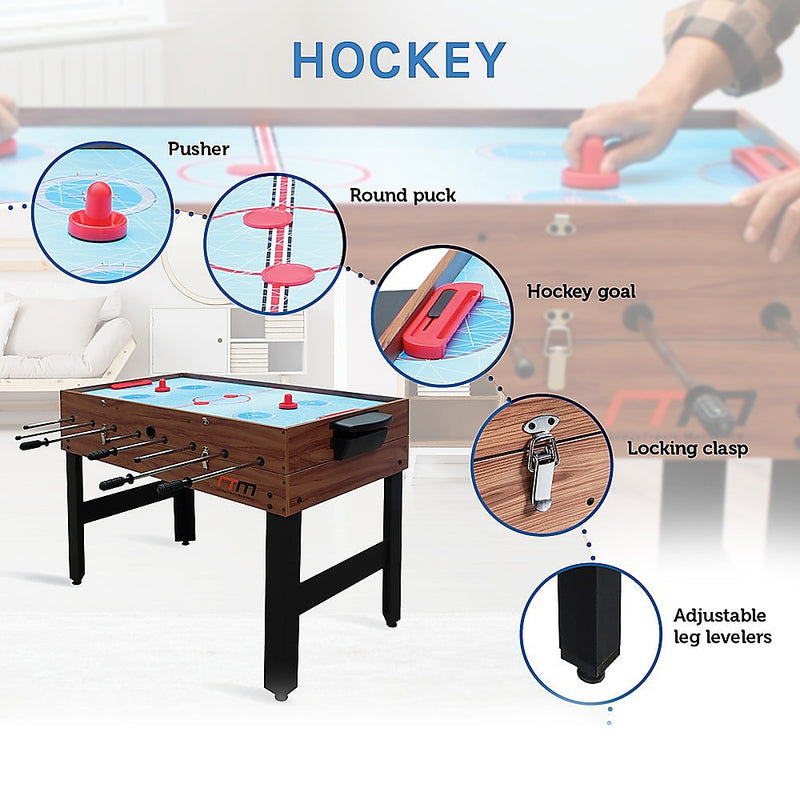 4FT 3-in-1 Games Foosball Soccer Hockey Pool Table