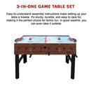 4FT 3-in-1 Games Foosball Soccer Hockey Pool Table
