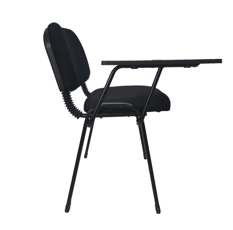 NNECN Lecture Chair with Table Top for Classroom Lecture Training Conference (Set of 6-Black)