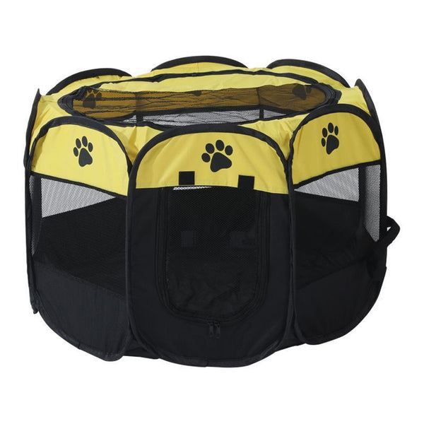 Portable Pet Playpen with Oxford Cloth, Foldable Octagon Dog & Cat Tent, Indoor & Outdoor Use  size 114*114*58cm