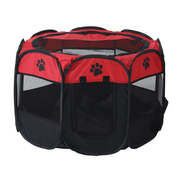 Portable Pet Playpen with Oxford Cloth, Foldable Octagon Dog & Cat Tent, Indoor & Outdoor Use  size 91*91*58cm