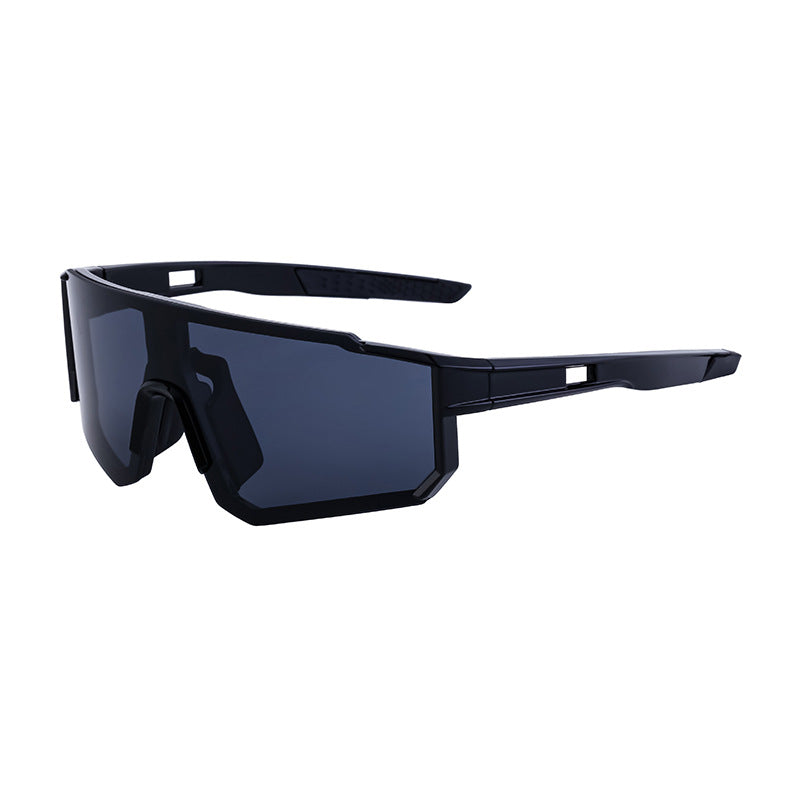 Black Frame Sports Sunglasses with Dark Polarized Lens | UV400 Protection & Sleek Design