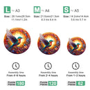 Wooden Puzzle Fantasy Bird – Nature-Themed Round Design