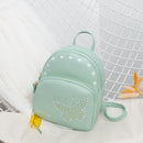Mini Faux Leather Backpack - Light Green