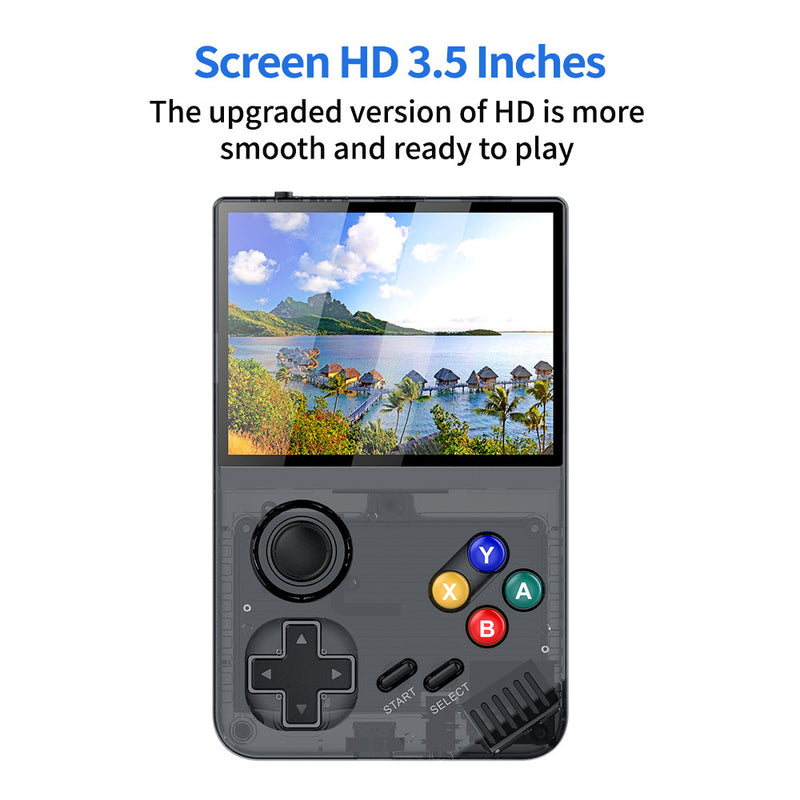 128G White MPOWN M19 Handheld Gaming Console - Retro Arcade & PSP Emulator, 3.5-Inch HD Screen, TV Connectivity, Portable 3D Gaming Device