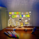 Erasable DIY Glow-in-the-Dark Kids Drawing Board – Reusable Chalk Art Tablet for Learning & Fun, 11.8" x 7.87"
