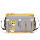 Grey Stroller Organizer Bag - Multi-Functional Baby Bag with Touchscreen Window, USB Port, and Bottle Holders