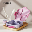Kids Bento Box – Purple , Microwave Safe, Leak-Proof with Fork & Spoon