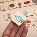 Multicolor Wooden Mineral & Gemstone Educational Puzzle - Colorful Geology Toy for Kids