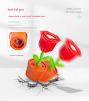 Electric Flower Bubble Machine with Music - Rechargeable, 10-Hole Output(Pink)