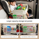 Kids Car Seat Travel Tray - Waterproof Lap Desk with Storage Pockets (Beige Bear - Square)