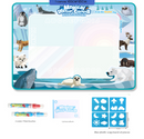 South And North Poles Giant Aqua Magic Doodle Mat 100x80cm - Mess-Free Reusable Water Drawing Pad for Creative Kids