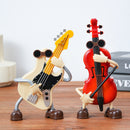 Dancing Musical Instrument Figurines - Wind-Up Guitar & Cello Toys with Moving Parts(Guitar)