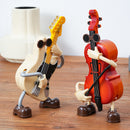 Dancing Musical Instrument Figurines - Wind-Up Guitar & Cello Toys with Moving Parts(Guitar)