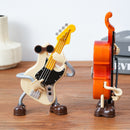 Dancing Musical Instrument Figurines - Wind-Up Guitar & Cello Toys with Moving Parts(Guitar)