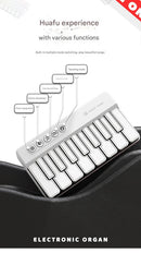Mini Pocket Piano Electronic Keyboard - 20 Keys, Multiple Modes, LED Lights, Portable Musical Toy(blue)