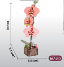 DIY 3D Wooden Butterfly Orchid Puzzle - 60-Piece Kids' Craft Toy