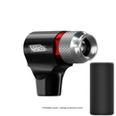 Black Portable CO2 Bike Tire Inflator with Nozzle - Quick Inflation for Road and Mountain Bikes