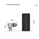 Silver Portable CO2 Bike Tire Inflator with Nozzle - Quick Inflation for Road and Mountain Bikes