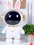 Pink Cute Astronaut Rabbit Piggy Bank | Shatterproof Kids Money Box & Room Decor Figurine
