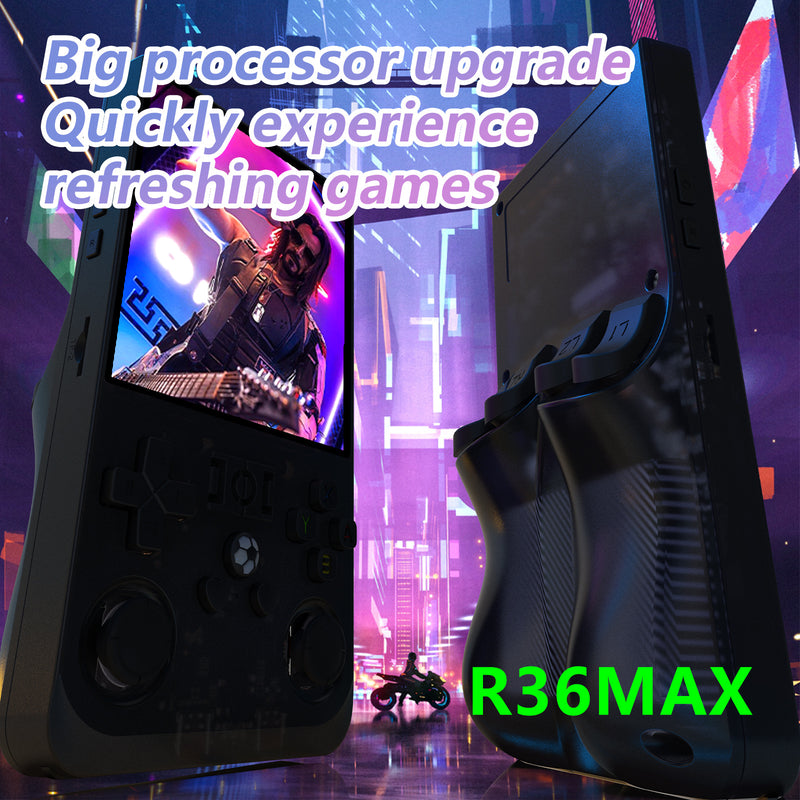 R36MAX Handheld Retro Game Console - 4.0 IPS Screen Open Source Linux 4000mAh Battery 30+ Emulators(white)"