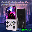 R36MAX Handheld Retro Game Console - 4.0 IPS Screen Open Source Linux 4000mAh Battery 30+ Emulators(blue)"