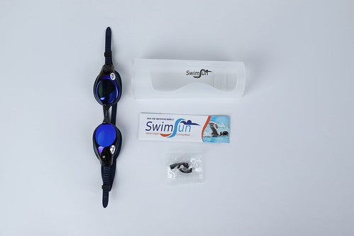 Mirrored prescription swimming goggles -3.5