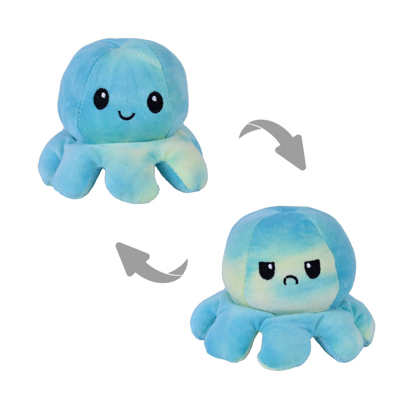 2 pk Flippy Mood Changing Reversible Octopus Plush Toy Assorted Color