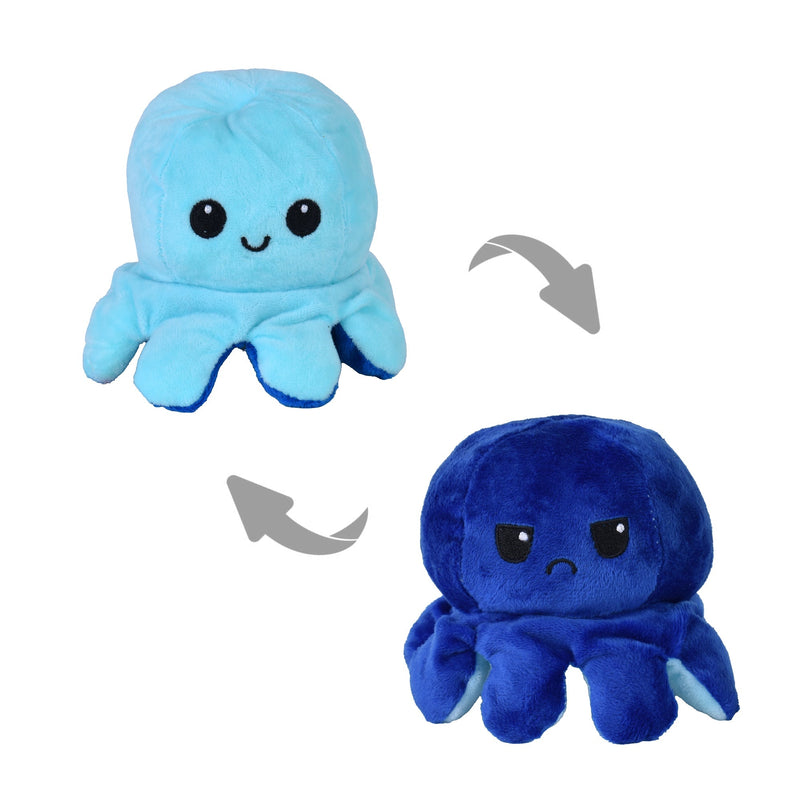 2 pk Flippy Mood Changing Reversible Octopus Plush Toy Assorted Color