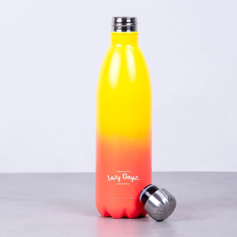 Lazy Dayz Jumbo Drink Bottle 1L - Yellow Peach Ombre