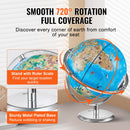 VEVOR Educational Globe for Kids, 254 mm, Interactive AR World Globe with AR Golden Globe APP LED Night Lighting Rotation, STEM Toy Gifts for Kids Compatible with Android or iOS Devices