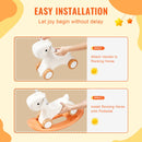 VEVOR 3 in 1 Rocking Horse for Toddlers 1-3 Years, Baby Rocking Horse with Detachable Balance Board and 4 Smooth Wheels, Support up to 80 lbs HDPE Material Kids Ride on Toy, Swinging, Orange