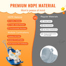 VEVOR 4 in 1 Rocking Horse for Toddlers 1-3 Years, Baby Rocking Horse with Detachable Balance Board, Push Handle and 4 Smooth Wheels, Support up to 80 lbs HDPE Kids Ride on Toy with Sound, Blue