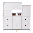 VEVOR Kitchen Playset Kids Pretend Cooking Play Toy 24 Piece Accessories White