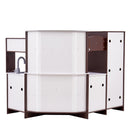 VEVOR Kitchen Playset Kids Pretend Cooking Play Toy 24 Piece Accessories Brown