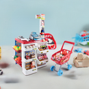 Keezi Kids Pretend Role Play Supermarket 24 Piece Playset Cash Register Trolley