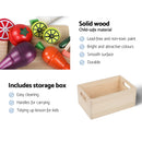 Kids Kitchen Play Set Wooden Pretend Toys Cooking Utensils Pots Pans Food