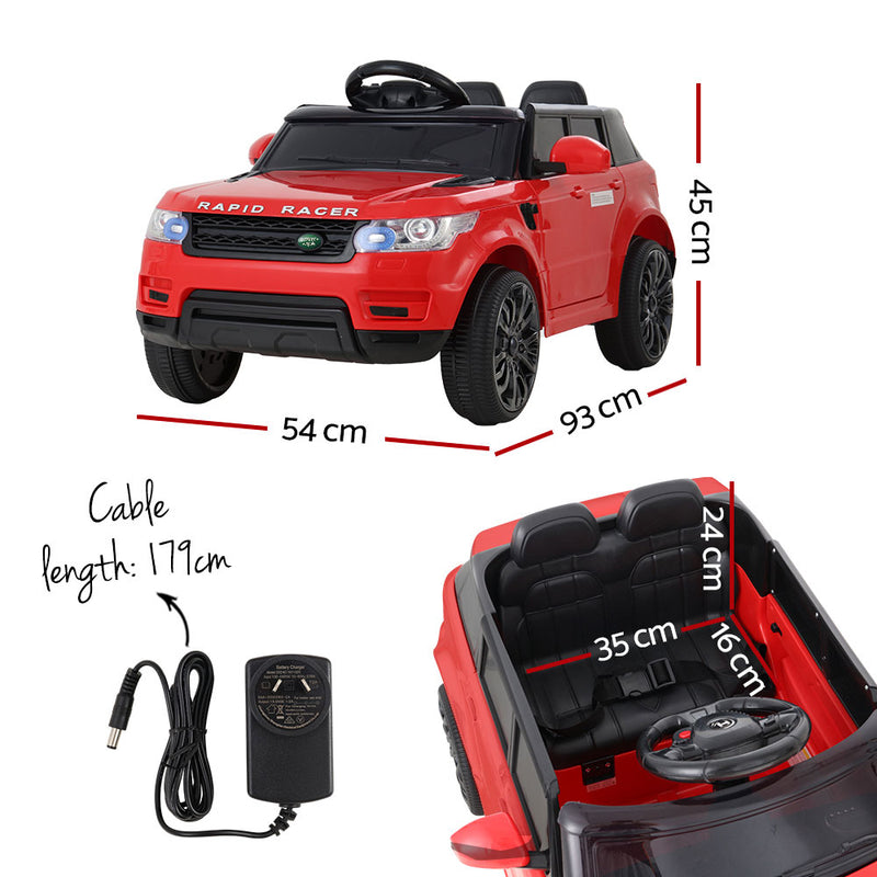 Rigo Kids Electric Ride On Car SUV Range Rover-inspired Cars Remote 12V Red