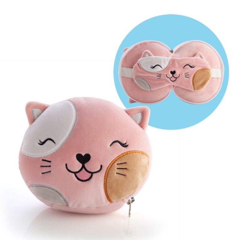 Smoosho's Pals Travel Cat Mask & Pillow