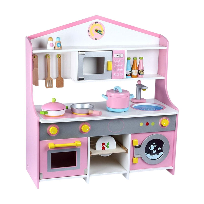 EKKIO Wooden Kitchen Playset for Kids (Japanese Style Kitchen Set, Violet) EK-KP-104-MS