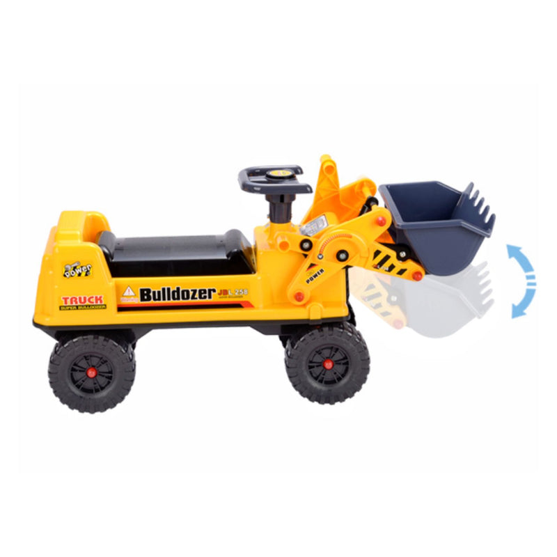 GOMINIMO Kids Ride On Bulldozer Digger Tractor Excavator Toy Car with Helmet GO-KEX-101-JBL