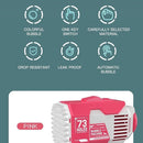 GOMINIMO 73 Holes Rechargeable Bubble Launcher for Kids (Pink and White)