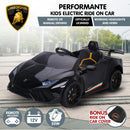 Kahuna Lamborghini Performante Kids Electric Ride On Car Remote Control - Black
